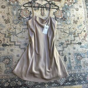 Abercrombie and Fitch Women's Champagne Casual Mini Dress Size Small Spring NWT